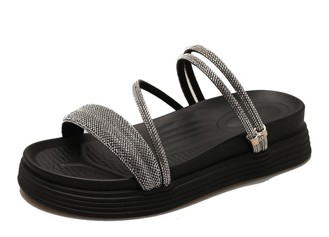 Women's Summer Fairy Style Rhinestone Two-way Sandals