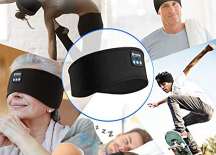 Wireless Bluetooth Sleeping Headphones Headband Thin Soft Elastic Comfortable Music Ear Phones Eye Mask For Side Sleeper Sports