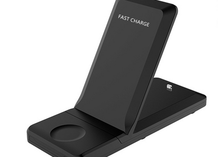 Folding three-in-one multifunctional wireless charger