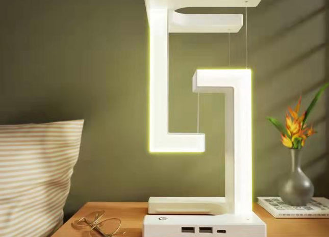 Creative Smartphone Wireless Charging Suspension Table Lamp Balance Lamp Floating For Home Bedroom