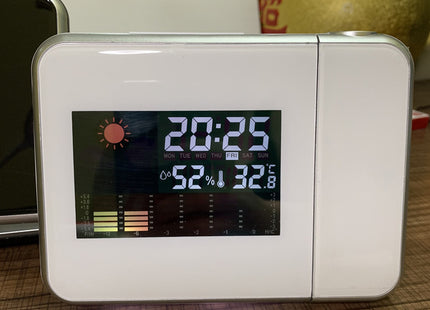 Multifunctional Home Electronic Clock - Time, Temperature, Weather Forecast, Projection Display - Modern Design - Perfect for Home Decor and Weather Monitoring