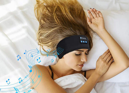 Wireless Bluetooth Sleeping Headphones Headband Thin Soft Elastic Comfortable Music Ear Phones Eye Mask For Side Sleeper Sports