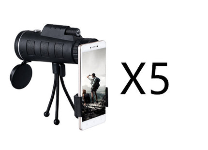 Compatible with Apple, Monocular Telescope Zoom Scope with Compass Phone Clip Tripod