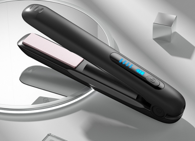 Wireless Hair Straightener Flat Iron Mini 2 IN 1 Roller USB 5000mAh Max 200 Degree Portable Cordless Curler 4 Levels Dry And Wet Uses