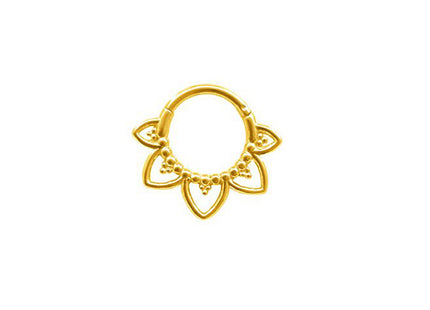 Stainless Steel Casting Flower Nose Ring