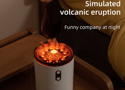 Volcanic Flame Aroma Essential Oil Diffuser USB Portable Jellyfish Air Humidifier Night Light Lamp Fragrance Humidifier