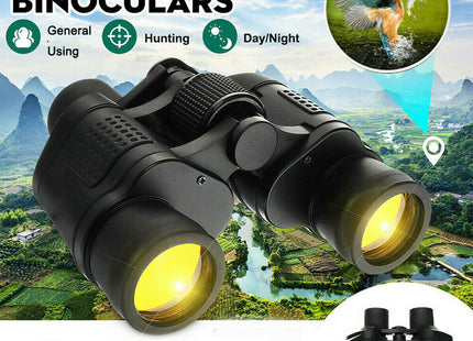 60x60 High Power Binoculars With Coordinates Portable Telescope LowLight Night Vision For Hunting Sports Travel Sightseeing