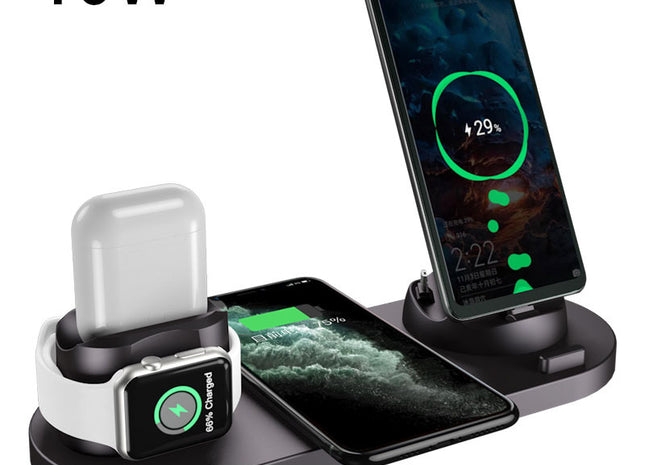 Wireless Charger For IPhone Fast Charger For Phone Fast Charging Pad For Phone Watch 6 In 1 Charging Dock Station