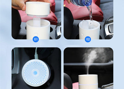 Dropshipping Car Diffuser Aroma Ultrasonic Water Mist Humidifier Lighting Oils Diffuser Car Aroma Diffuer Humidifier