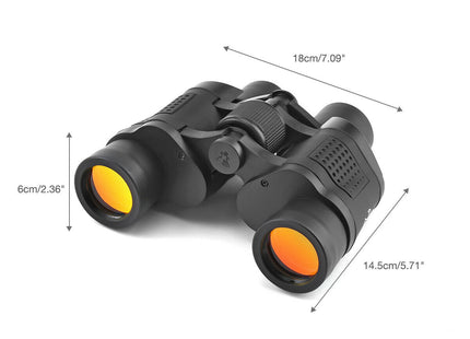 60x60 High Power Binoculars With Coordinates Portable Telescope LowLight Night Vision For Hunting Sports Travel Sightseeing