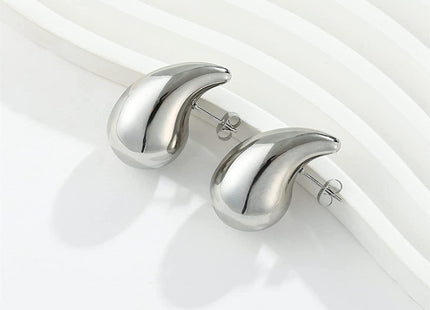 Metal Water Drop Earrings With A Sense Of Niche Luxury