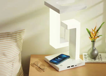 Creative Smartphone Wireless Charging Suspension Table Lamp Balance Lamp Floating For Home Bedroom