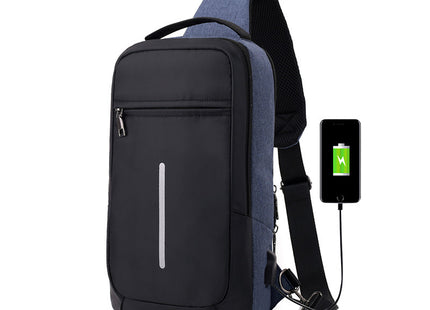 Anti-theft USB charging chest bag with you