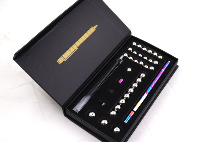 Stress Reducer Relief Toys Gift Box funny black golden kits Fidget magnetic polar pen with stylus ball pen