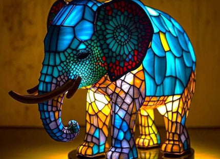2024 3D Colored Animal Light Desk Lamp Animal Series Decorative Night Light Animal Elephant Owl Cat Vintage Table Lamp Home Decoration
