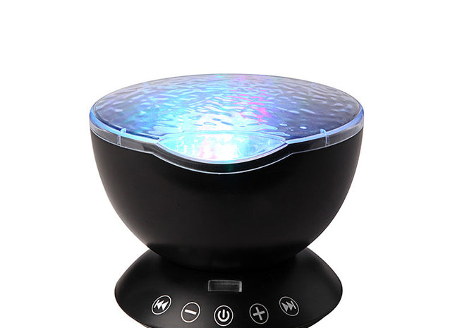 Ocean Wave Projector LED Night Light Remote Control TF Cards Music Player Speaker Aurora Projection