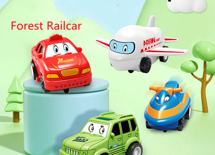 Children Puzzle Electric Railroad Speeder DIY Assembly Electric Car Automatic Rail City Scene Construction Education Toy Gift