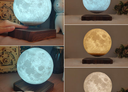 Customized Creative 3D Magnetic Levitation Moon Lamp Night Light Rotating Led Moon Floating Lamp