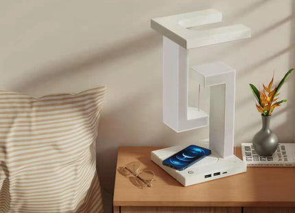 Creative Smartphone Wireless Charging Suspension Table Lamp Balance Lamp Floating For Home Bedroom