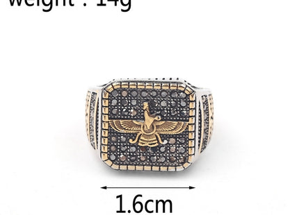 Retro Inlaid Teaching Men's Fashion Retro Ring Ornament