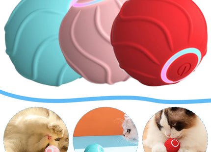 Smart Cat Toys Rolling Ball Pet Cat Owner Interactive Pets Toys Automatic Bouncing Ball USB Self Hi Teasing Kittens Jumping Ball