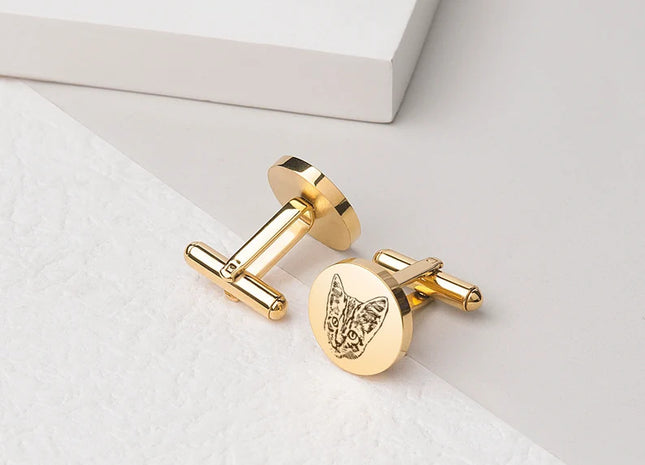 European And American Style Personalized Pet Commemorative Cufflinks