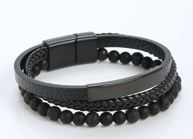 Men's Stainless Steel Bracelet Magnetic Buckle