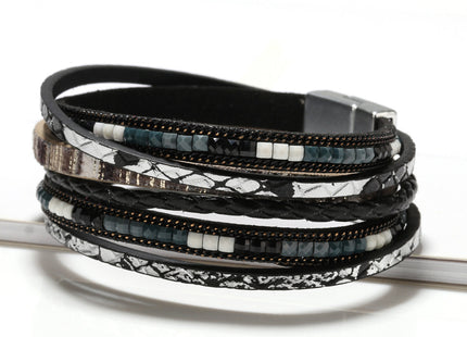 Bead Women's Leather Multi-layer Handmade Braided Bracelets