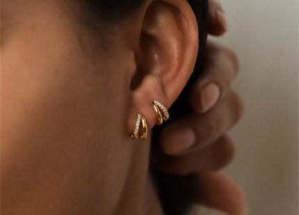 Women's Fashion Electroplated Zircon Earrings