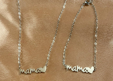 Stainless Steel Letter Necklace Bracelet Jewelry