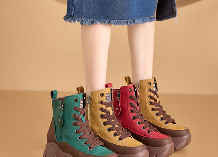 Retro Small Casual Short Boots For Women