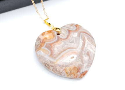 Natural Mexican Agate Pendant Leaf Shaped Love Oval Triangle Shape Striped Agate Irregular Hanging Ornament