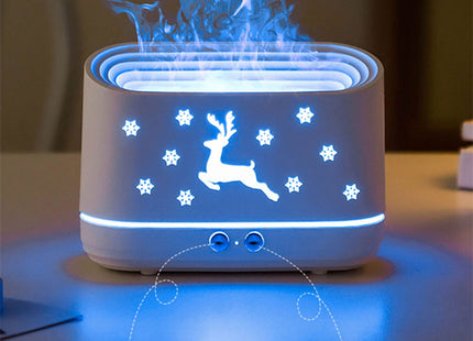 Elk Flame Humidifier Diffuser Mute Household Atmosphere Lamp Christmas Home Decorations