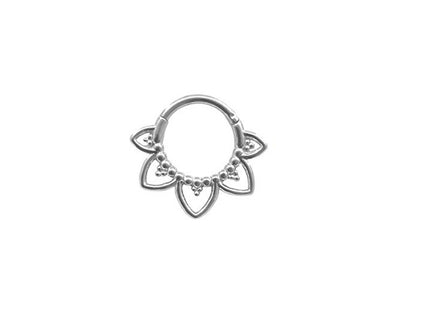 Stainless Steel Casting Flower Nose Ring