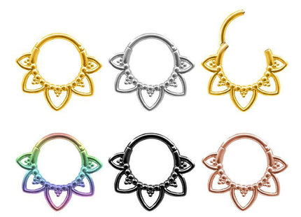 Stainless Steel Casting Flower Nose Ring