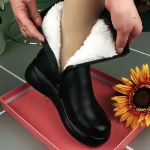 Retro Middle Boots Slimming Casual British Style Flat Boots