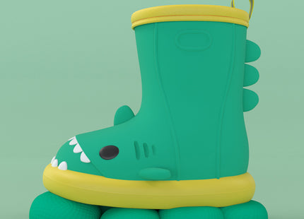 Cartoon Shark Slip On Rain Boots, Waterproof Non Slip Rain Boots