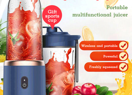 6blade Portable Blender Mini Juicer Cup Extractor Smoothie USB Charging Fruit Squeezer Blender Food Mixer Ice Crusher Portable Juicer Machine