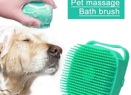 Pet Dog Shampoo Massager Brush Cat Massage Comb Grooming Scrubber Shower Brush For Bathing Short Hair Soft Silicone Brushes