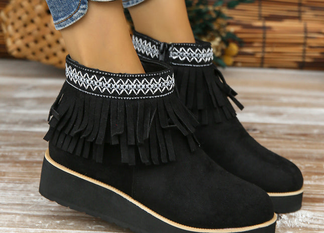 Fashion Thick Bottom Small Wedge Bootie