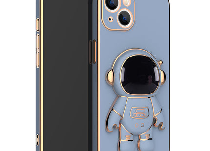 6D Luxury Electroplated Astronaut Mobile Phone Protective Case for iPhone - Shockproof and Stylish Cover for iPhone 7/8/11/12/13/ Plus, Pro, Max, X, XS, XR, S - Space-Themed Design for Ultimate Protection and Style