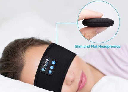 Wireless Bluetooth Sleeping Headphones Headband Thin Soft Elastic Comfortable Music Ear Phones Eye Mask For Side Sleeper Sports