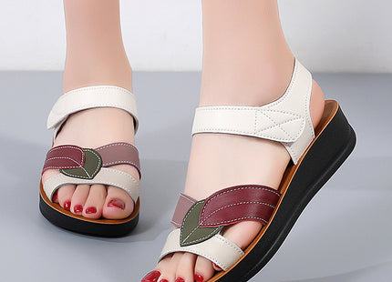 Summer Thick-soled Sandals For Women Fashion Casual Non-slip Comfortable Velcro-design Beach Shoes
