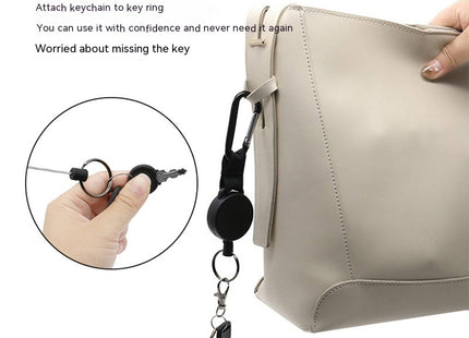 High Elastic Retractable Anti-theft Keychain