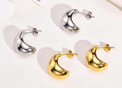 Metal Water Drop Earrings With A Sense Of Niche Luxury
