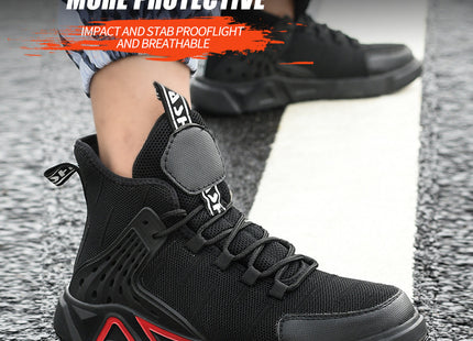 Stylish And Lightweight Safety Protection Anti-smashing And Anti-penetration Non-slip Wear-resistant Work Shoes Men