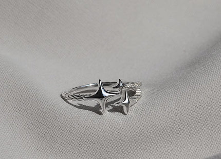 Star Ear Eight-pointed Stars Ring Ins Niche Net Red Cold Wind Graceful And Fashionable