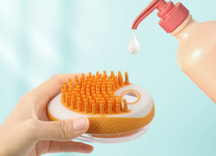 Dog Cat Bath Brush 2-in-1 Pet SPA Massage Comb Soft Silicone Pets Shower Hair Grooming Cmob Dog Cleaning Tool Pet Products