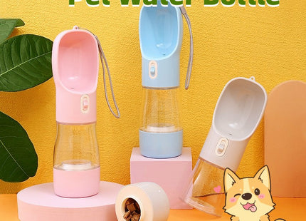 Pet Dog Water Bottle Feeder Bowl Portable Water Food Bottle Pets Outdoor Travel Drinking Dog Bowls Water Bowl For Dogs