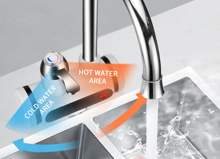 Kitchen Electric Water Tap  Water Heater Temperature Display Cold Heating Faucet Hot Water Faucet Heater